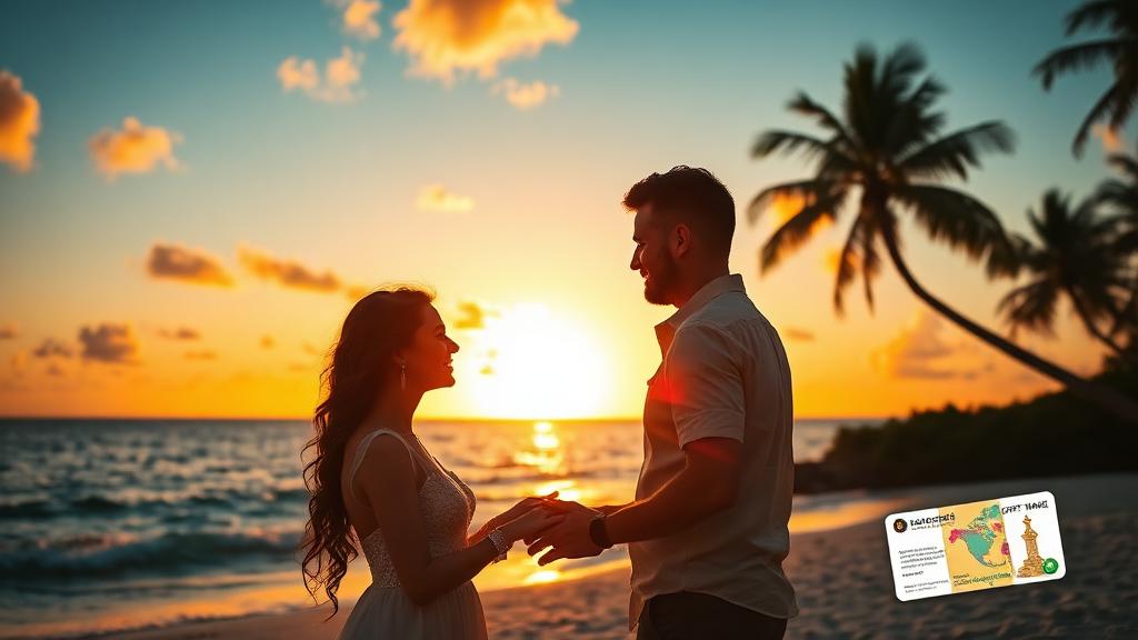 Giving a travel gift for a wedding or anniversary